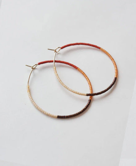 Beaded Hoop Earrings, Farah