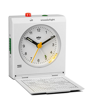 Braun BC05 Analogue Travel Alarm Clock