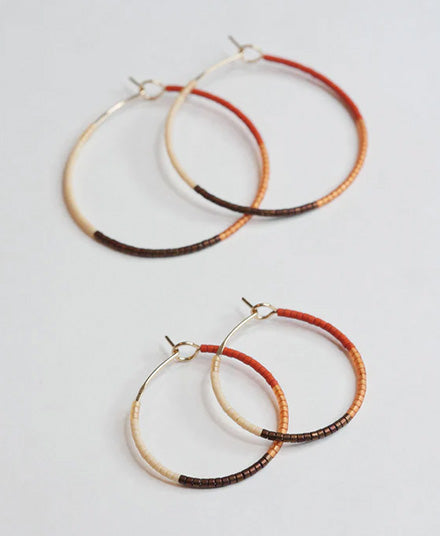 Beaded Hoop Earrings, Farah