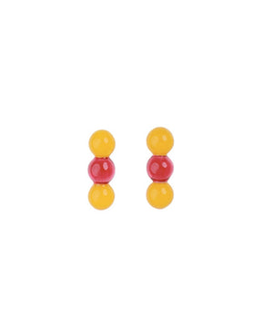 Three Sphere Earrings, Assorted Colours