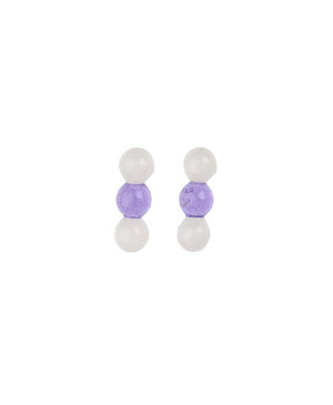 Three Sphere Earrings, Assorted Colours