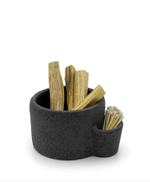 Palo Santo Ceramic Bowl, Black