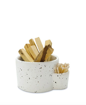 Palo Santo Ceramic Bowl, White