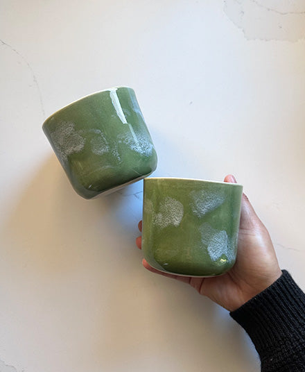 Watercolour Ceramic Cup, Green