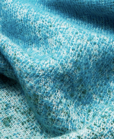 'Colour Rebel Petrol' Wool Blanket