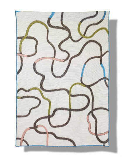 'Meandering' Wool Blanket