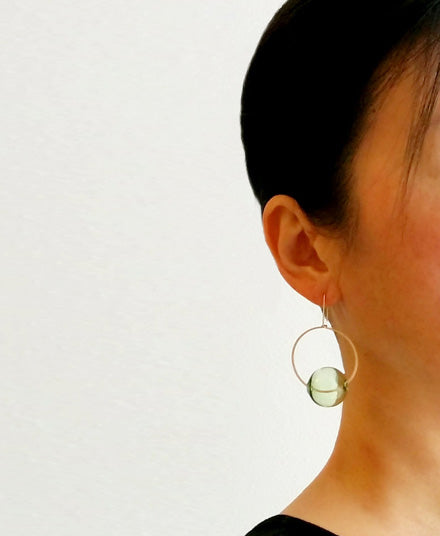 Round & Round Earrings, Green