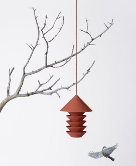 Bird Silo / Feeder, Terracotta
