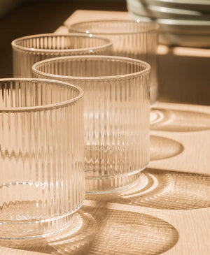 Ridged Glasses, Set of 4
