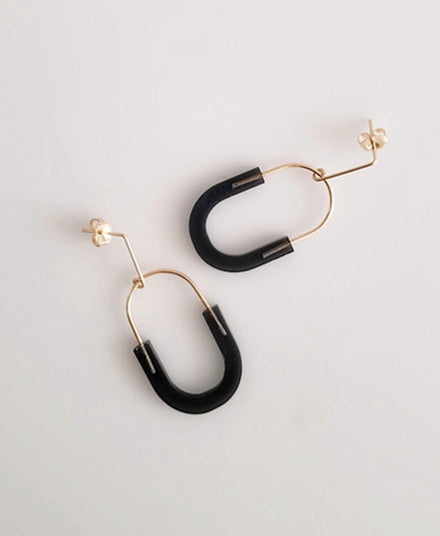 Small Harmonious Earrings, Smoke