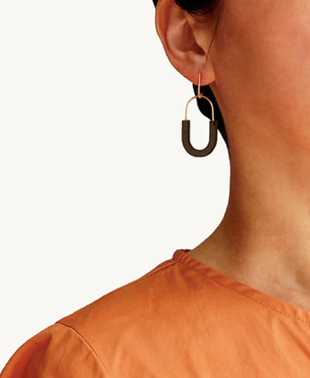 Small Harmonious Earrings, Smoke