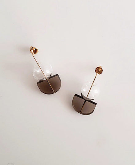 Subtle Earrings, Brown