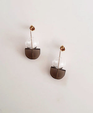 Subtle Earrings, Brown