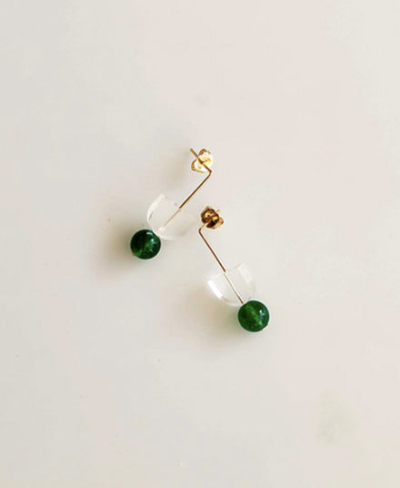 Very Tiny Earrings, Green